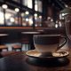 contemporary coffee shop with modern elegance design generative